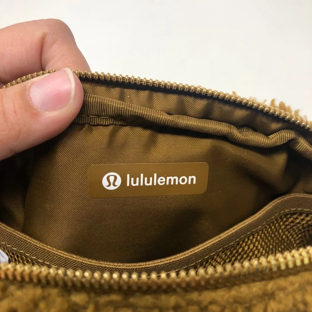 Lululemon Everywhere Fleece Belt Bag Burnt Caramel Beige One Size Small Active